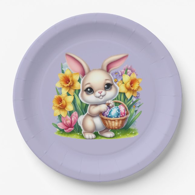 Easter Bunny  Paper Plate (Front)