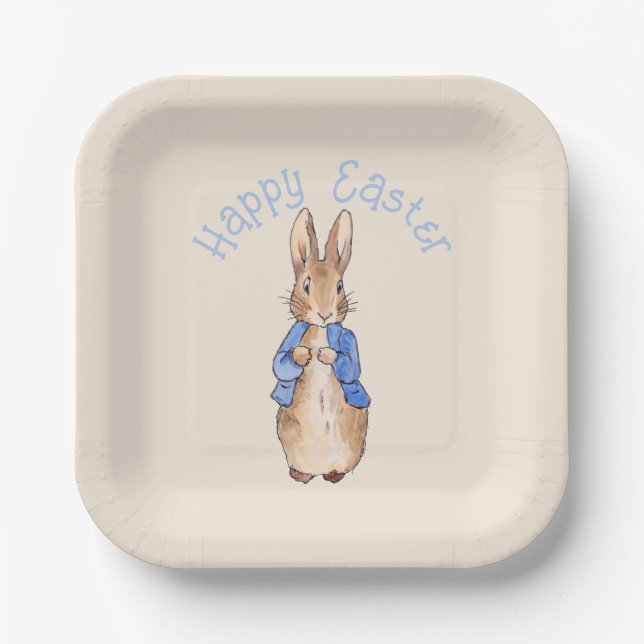 Easter bunny paper plate (Front)