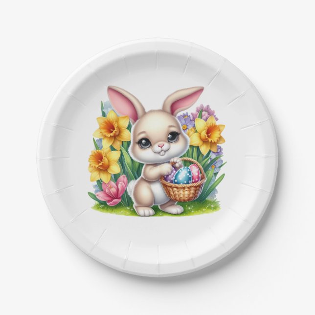 Easter Bunny  Paper Plate (Front)