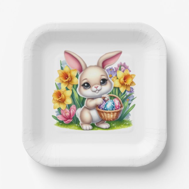 Easter Bunny  Paper Plate (Front)
