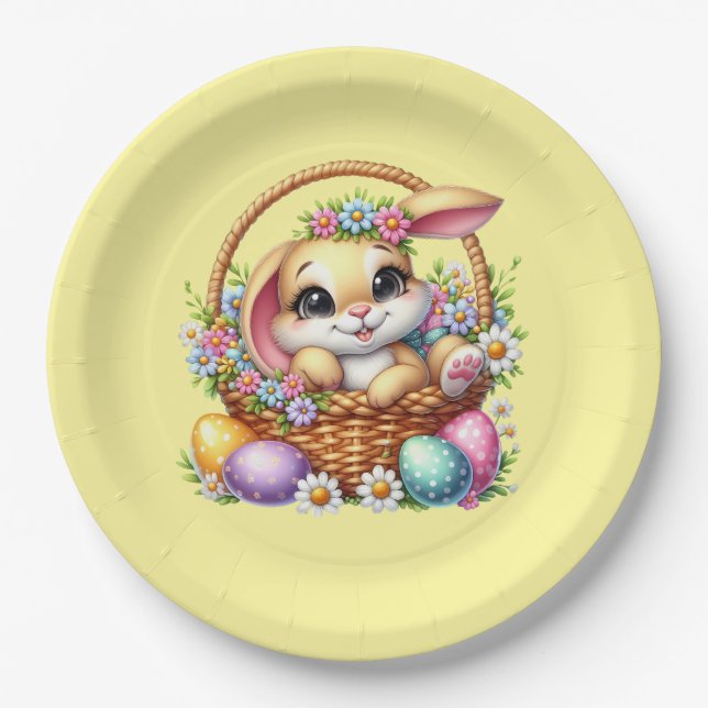 Easter Bunny  Paper Plate (Front)