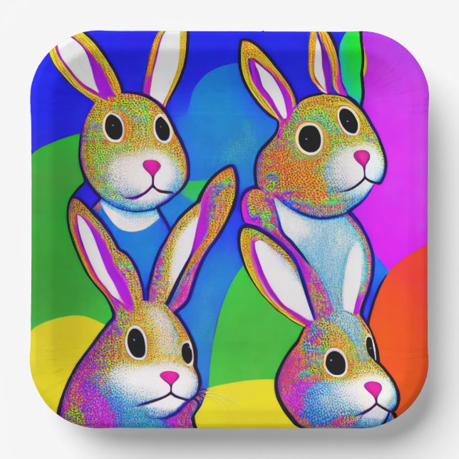 Easter Bunny Paper Plates (Front)