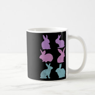 Easter Bunny Pastel Colour Bunnies Girl Women Vint Coffee Mug