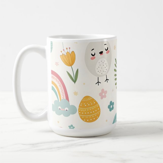 Easter Bunny Pattern Coffee Mug (Left)