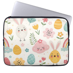 Easter Bunny Pattern Laptop Sleeve