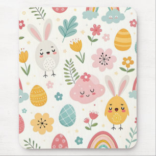 Easter Bunny Pattern Mouse Pad