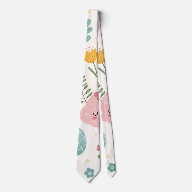 Easter Bunny Pattern Tie (Front)
