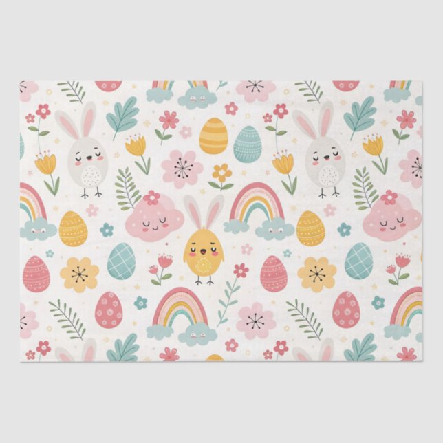 Easter Bunny Pattern Tissue Paper (Front)