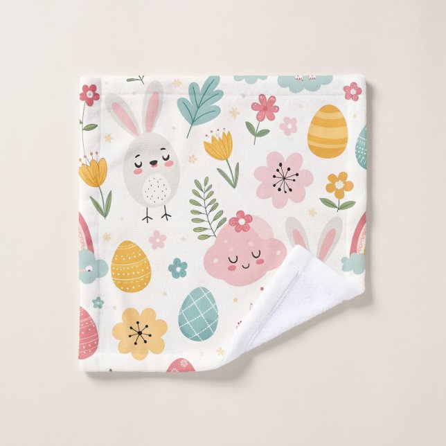 Easter Bunny Pattern Wash Cloth (Wash Cloth)