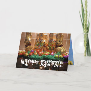 Easter Bunny Peace Love Inspirational Holiday Card