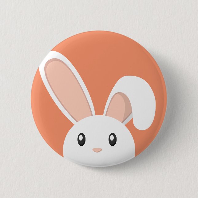 Easter Bunny peeping 6 Cm Round Badge (Front)
