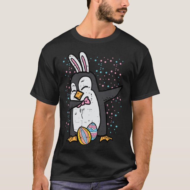 Easter Bunny Penguin Dab  Dance Girls Boys Kids To T-Shirt (Front)