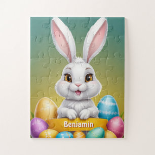 Easter Bunny Personalised Kids Jigsaw Puzzle