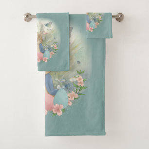 easter bunny peter bath towel set