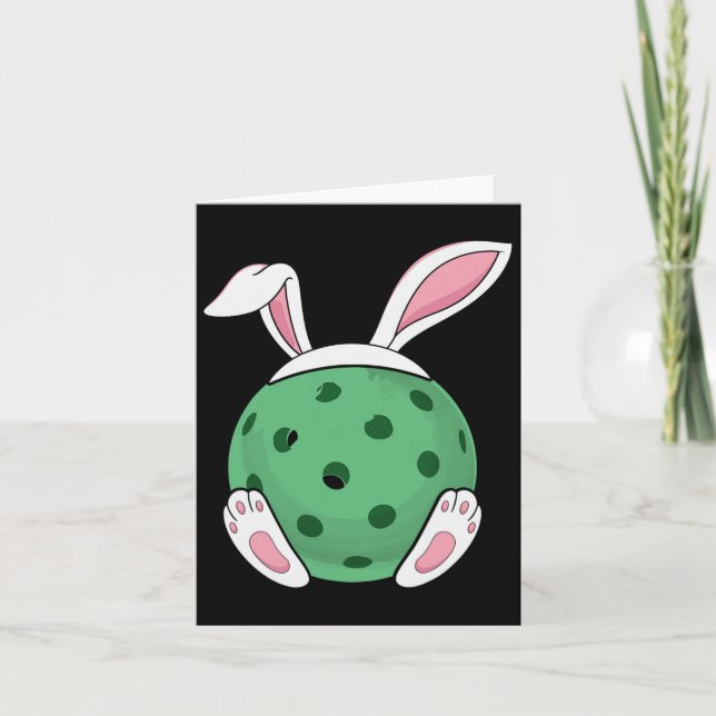 Easter Bunny Pickleball - Fun Easter Pickle Ball R Card (Front)