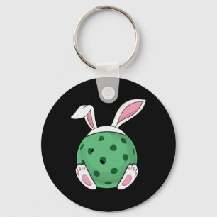 Easter Bunny Pickleball - Fun Easter Pickle Ball R Key Ring
