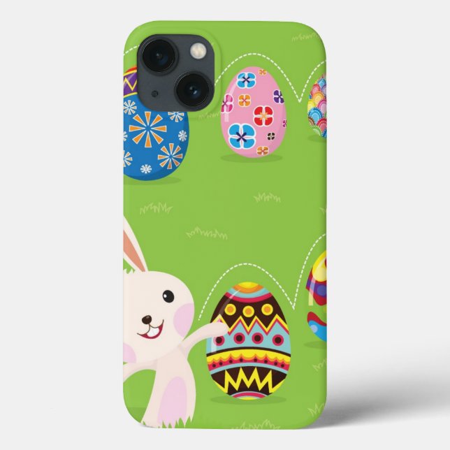Easter bunny playful with painted eggs Case-Mate iPhone case (Back)