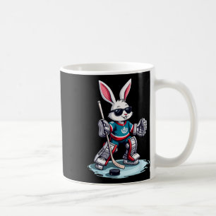 Easter Bunny Playing Hockey Halloween  Coffee Mug