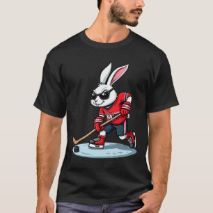 Easter Bunny Playing Hockey T-Shirt