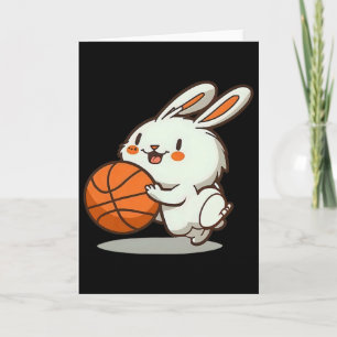 Easter Bunny Playing Sketll Design Sketll Easter Card