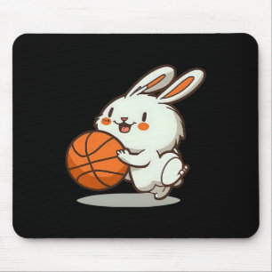 Easter Bunny Playing Sketll Design Sketll Easter Mouse Pad