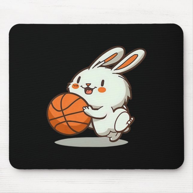 Easter Bunny Playing Sketll Design Sketll Easter  Mouse Pad (Front)
