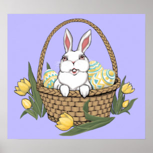 Easter Bunny Poster Festive Easter Party Decor