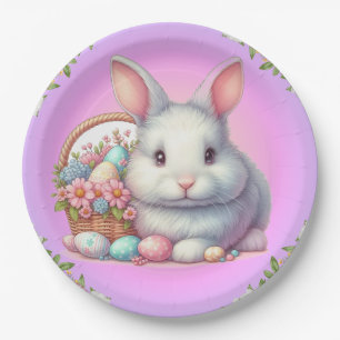 Easter Bunny Pretty Pastel Paper Plate