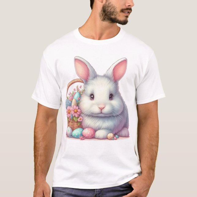 Easter Bunny Pretty Pastel T-Shirt (Front)
