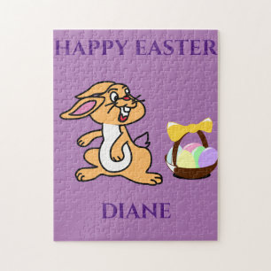 Easter bunny puzzle with personalised name.
