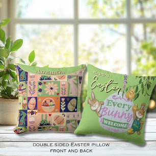 Easter bunny quilted style  cushion