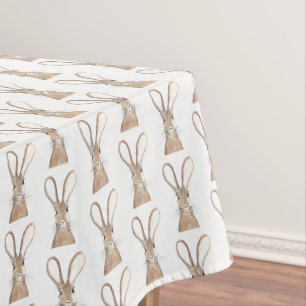 Easter Bunny Rabbit Bunnies Watercolor Tablecloth