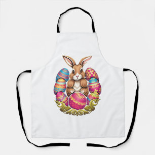 Easter Bunny Rabbit Colourful Eggs Easter Egg Hunt Apron