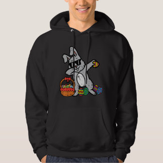 Easter Bunny Rabbit Dab Eggs Basket Cute Youth Boy Hoodie
