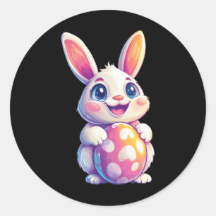 Easter Bunny Rabbit Easter Egg Graphic 2 Classic Round Sticker