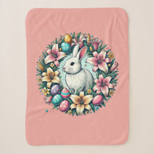 Easter Bunny Rabbit Eggs                           Sherpa Blanket