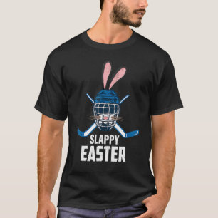 Easter Bunny Rabbit Hockey Happy Easter Kids Boys T-Shirt