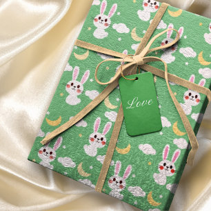 Easter Bunny Rabbit Pastel Green Cute Baby Animal Wrapping Paper