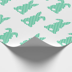 Easter Bunny Rabbit Plaid Wrapping Paper