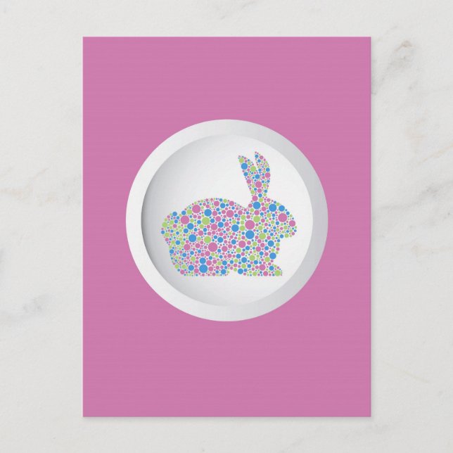 Easter Bunny Rabbit Postcard (Front)