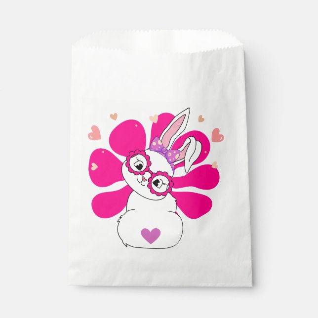 Easter bunny rabbit pretty cute favour bag (Front)