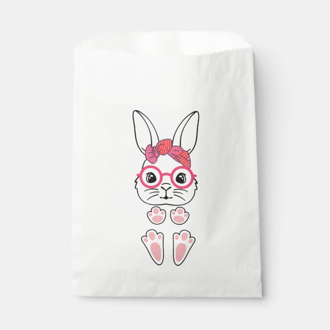 Easter bunny rabbit pretty cute favour bag (Front)