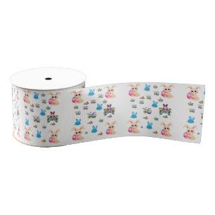 easter bunny rabbit ribbon grosgrain ribbon