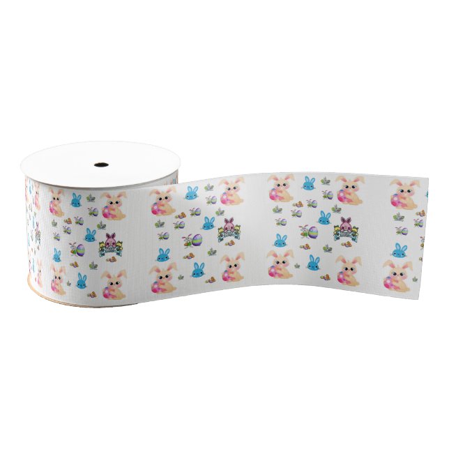 easter bunny rabbit ribbon grosgrain ribbon (Spool)