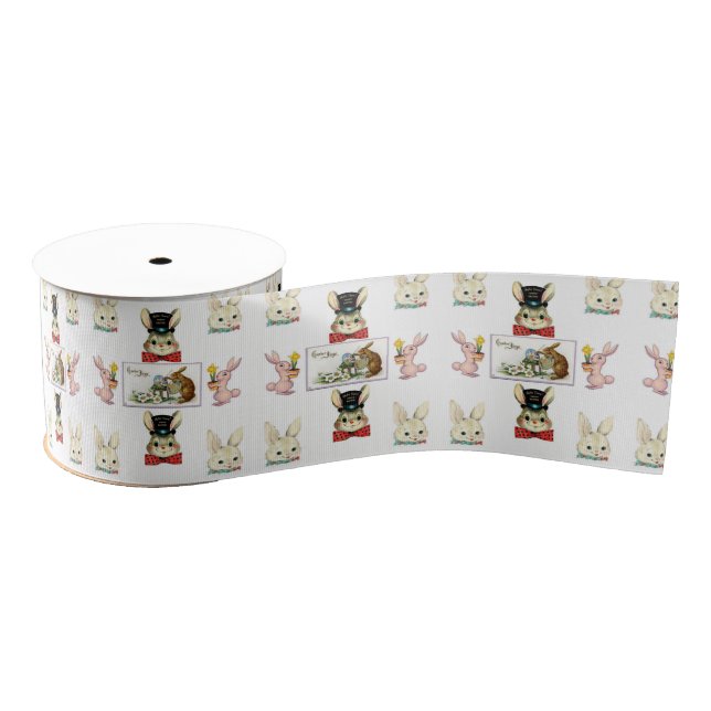 easter bunny rabbit ribbon grosgrain ribbon (Spool)