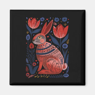 Easter Bunny Rabbit Spring Norwegian Scandinavian Magnet