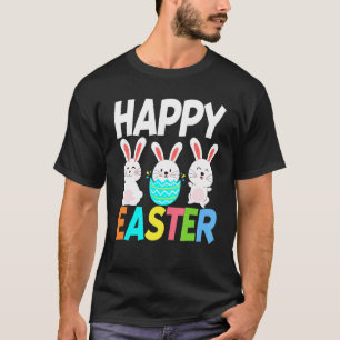 Easter Bunny Rabbit Trio Cute Happy Easter T-Shirt