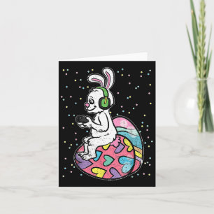 Easter Bunny Rabbit Video Game Player With Control Card