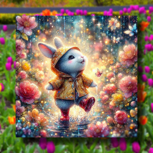 Easter Bunny Rainy Day Adventure Christian Holiday Card