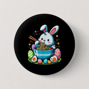 Easter Bunny Ramen Kawaii Japanese Noodle Women Ki 6 Cm Round Badge
